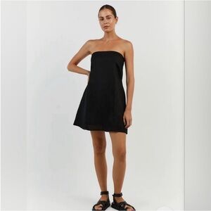 DISSH Black Strapless Mini Dress